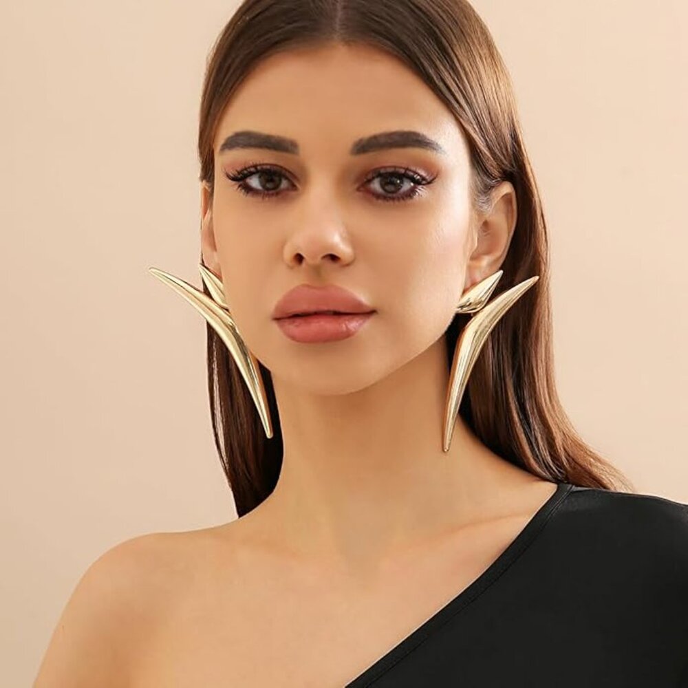 Exaggerated Geometric Drop Dangle Earrings - image 4